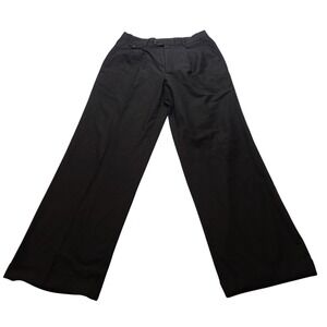 Giorgio Fiorelli Black Pleated Cuffed Dress Pants Mens 35x31 Superlux Super Fine